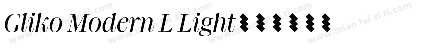 Gliko Modern L Light字体转换